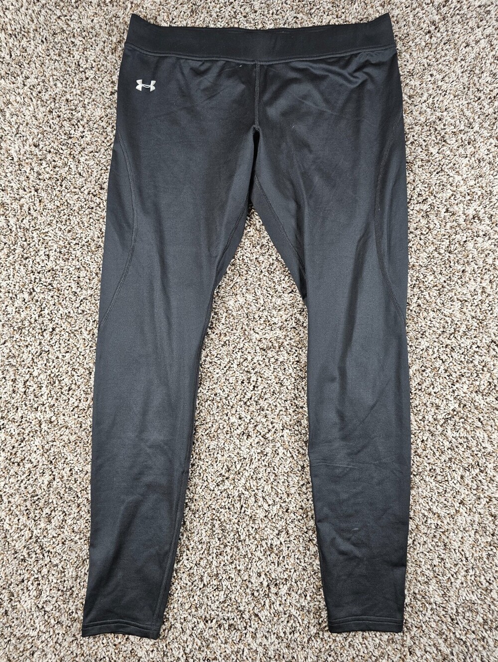 Under Armour Cold Gear Womens Sz L Ankle Length Athletic Leggings Black